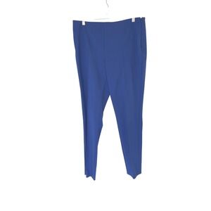 Akris Pants Women's Blue Side Zip Basic Business Casual Work Office Size 10